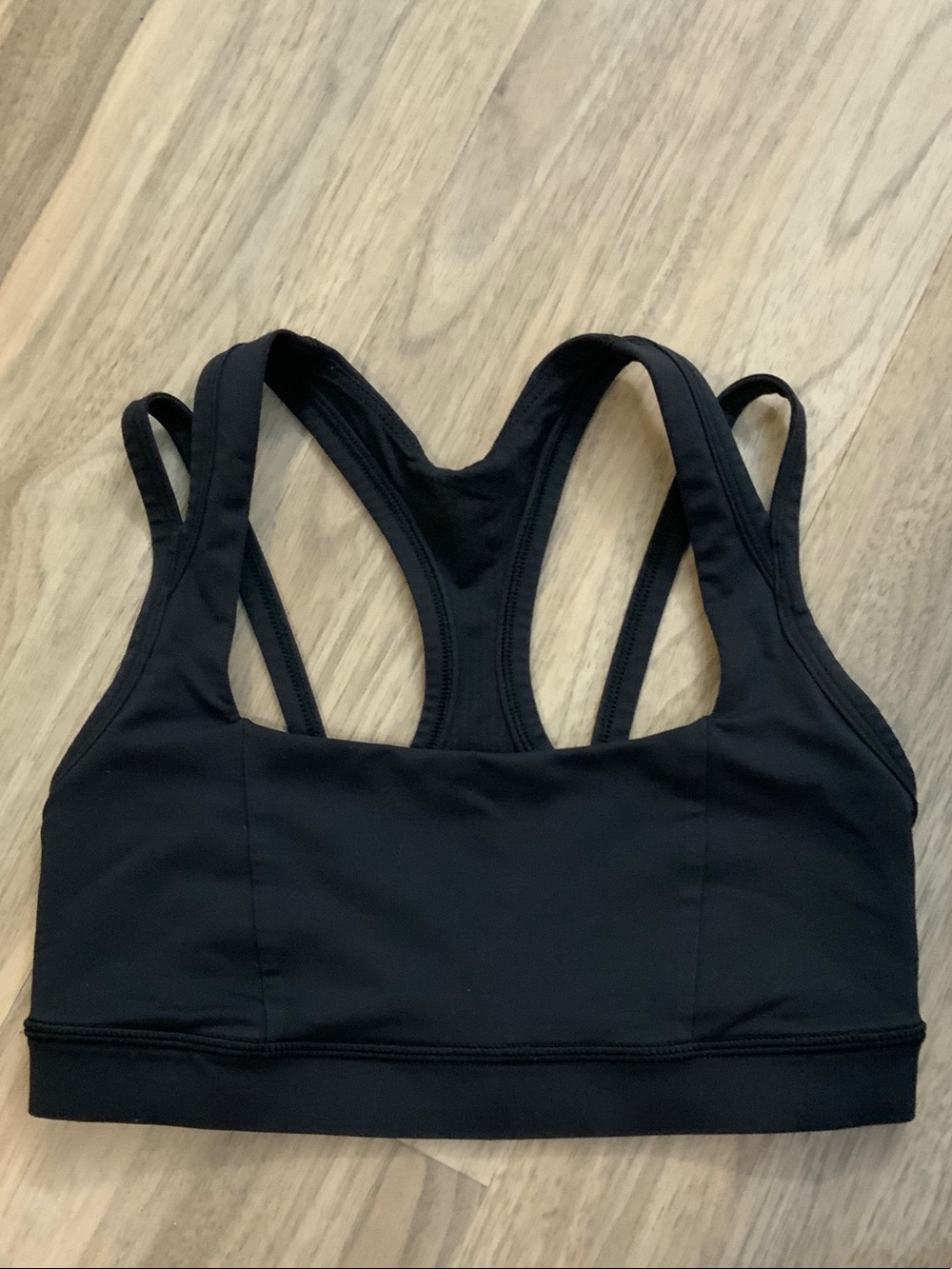 lululemon athletica Black Racerback Double Strap Sports Bra